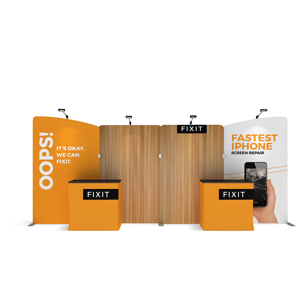 20ft WaveLine Media AEEA Kit - Trade Show Exhibit Booth