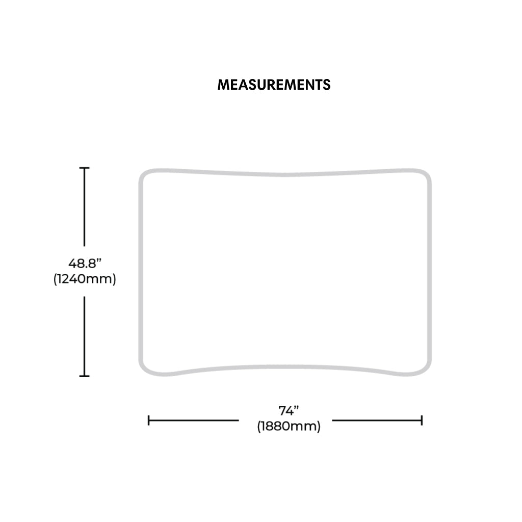 Waveline 8ft Curved Tabletop Display