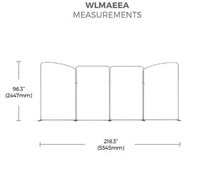 20ft WaveLine® Media Tension Fabric Display w/ Case and Lights (WLMAEEA Kit 02)